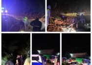 Polisi dan Tim Gabungan Sigap Tangani 4 Titik Longsor di Jalur Banjarwangi–Singajaya