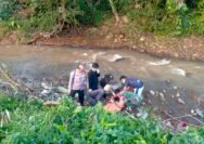 Polsek Malangbong Lakukan Olah TKP Kasus Penemuan Mayat di Sungai Cipedes