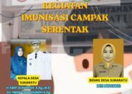 Lindungi Generasi Sehat, Pemdes Sukaratu Adakan Imunisasi Serempak