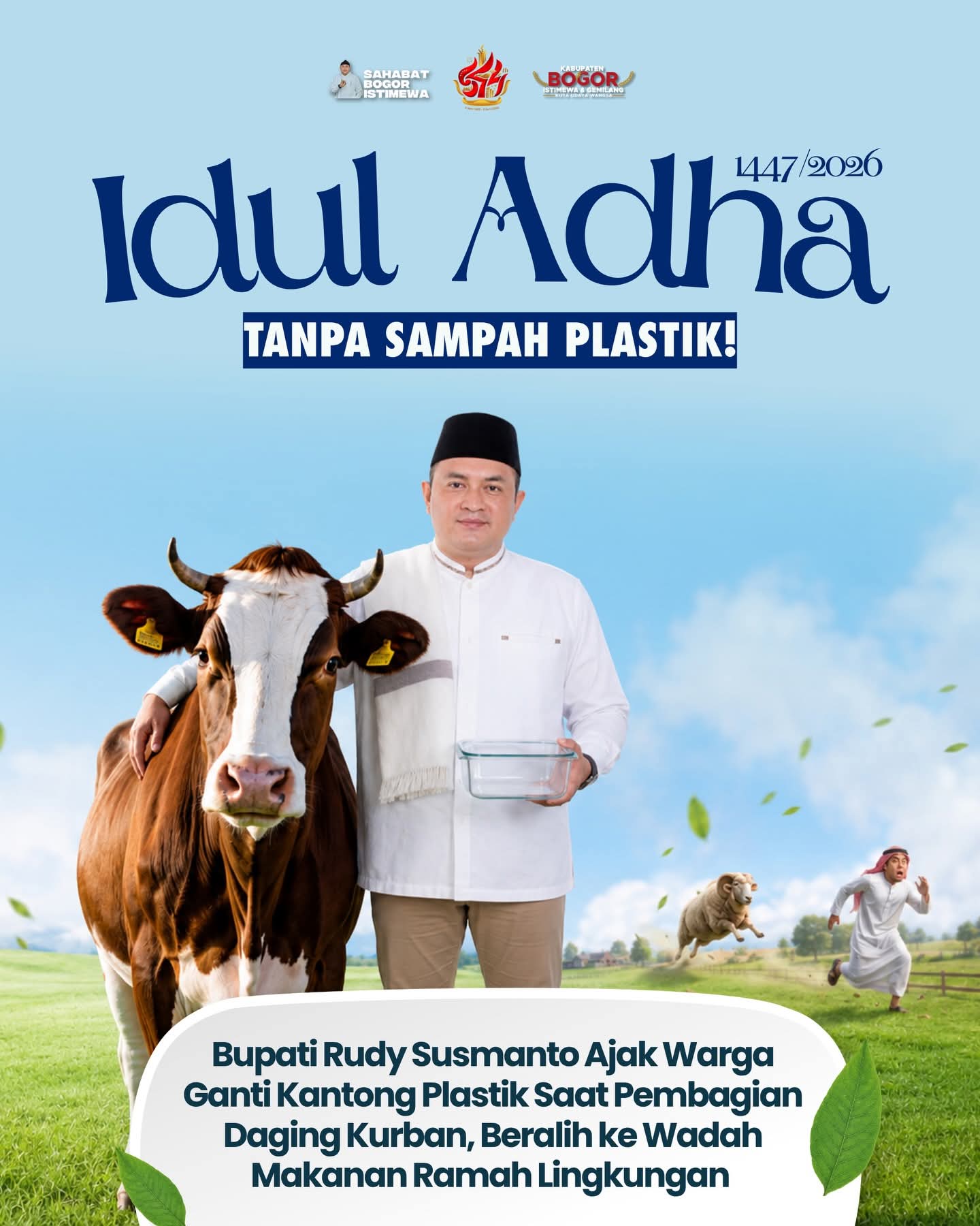#Save Lingkungan Kita " No Kantong Plastik " Wadah Daging Kurban