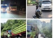 Truk Toronton Alami As Patah di Lebak Jero Kadungora, Polisi Berlakukan Sistem Buka Tutup Arus