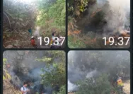 Enam Titik Api Di Desa Rancabango, Tim Gabungan Dan Polisi Berjibaku Padamkan Karhutla